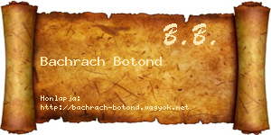 Bachrach Botond névjegykártya